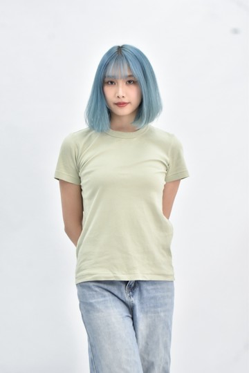 (M) uniqlo 棉質純棉綠色短袖上衣