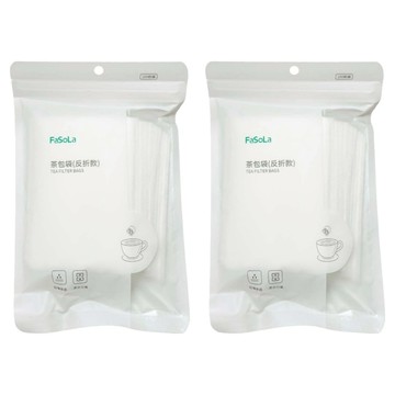 FaSoLa 一次性天然玉米纖維茶包袋 滷包袋 反折款 7 x 10cm  小的  2個  100個裝
