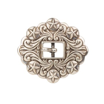 【出清品】IVAN 星星渦卷日形帶扣 / 12mm (1/2＂) / 古銀 7337-05