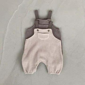 Cheese【預購】奶茶餅乾男女寶寶吊帶褲/寶寶包屁衣/寶寶連身褲/寶寶套裝/寶寶褲子