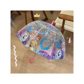 透明兒童雨傘長柄自動安全女童幼兒園卡通學生寶寶遮陽公主傘