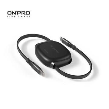 ONPRO伸縮快充線CTOC1M-黑鈦