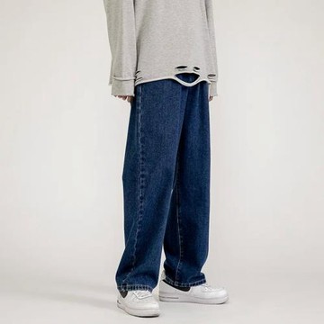 Loose fitting mid rise straight leg jeans 寬松中腰直筒牛仔褲