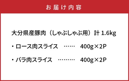 0045N_美味しい大分県産豚のしゃぶしゃぶ ロース＆バラ肉1.2kg