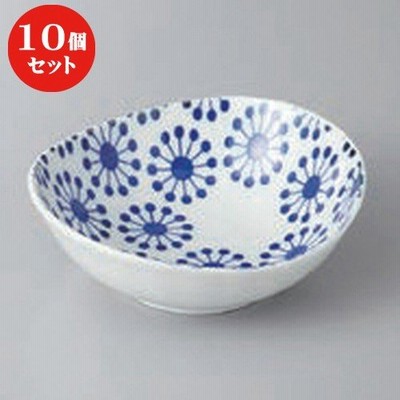 10個セット ☆ 高台小付 ☆有田焼ハナヅメ楕円小付(B) [ 11 x 10 x 3.5cm ] 【 料亭 旅館 和食器 飲食店 業務用 】