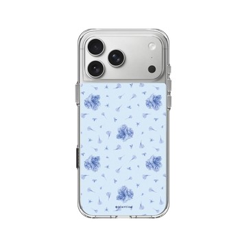 iPhone 17 Pro Max Clear Case（相機按鈕） 透明 - Plantica - 花束 – 紫藤