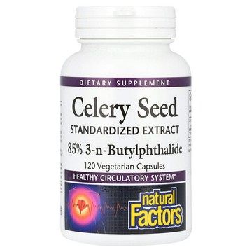 Natural Factors, 芹菜籽，標準化提取物，120 粒素食膠囊