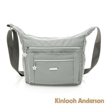 【Kinloch Anderson】城市酷玩 大容量梯形斜背包-灰綠
