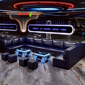 興客隆 卡座沙發 納帕皮 復古風 包廂沙發 會所 KTV沙發 酒吧 清吧 夜店 沙發椅 L型 U型   329