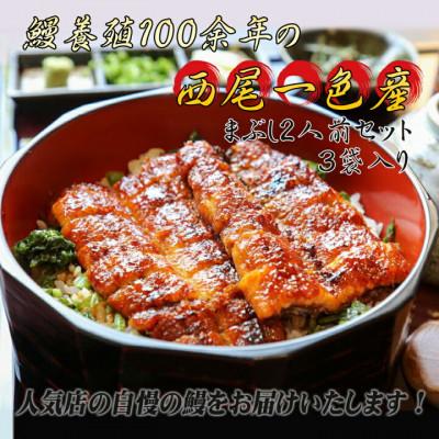 ふるさと納税 西尾市 一色産炭焼き蒲焼まぶし2人前セット×3袋　・I021-16