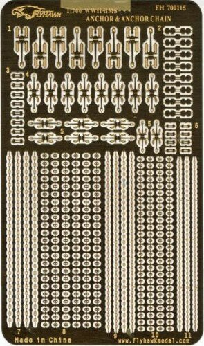 【JZHOBBY】鷹翔 FH700115 1/700 二戰英國海軍錨和錨鏈
