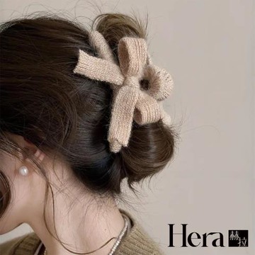 【HERA赫拉】毛絨針織蝴蝶結鯊魚夾 H114110301