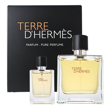 Hermes 愛馬仕 Terre D'Hermes 大地香精 PARFUM 75ml+12.5ml 二入禮盒