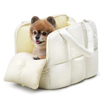 Neo FIT. 狗狗柔軟雲朵包 機艙用外出提袋 + 內襯墊套組  42 x 23 x 30cm  1個  象牙白色