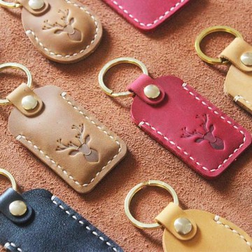 真皮小區門禁卡套小長方形感應水滴鑰匙扣迷你公交卡電梯卡保護套