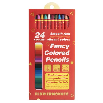 FLOWER MONACO 無木環保彩鉛筆 24色 適用年齡3歲以上  1盒