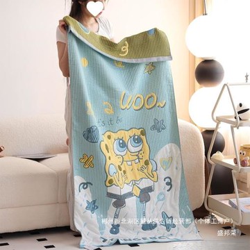 廠家直銷廠家直銷加厚浴巾純棉紗布卡通家用吸水速干不掉毛新款大