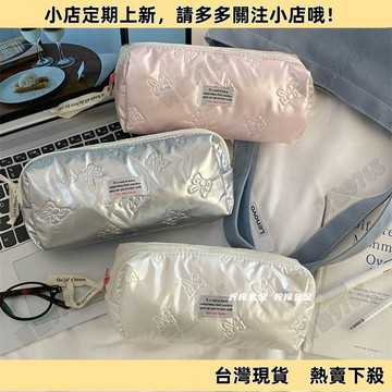 【高質平價】百搭ins風收納筆袋學生蝴蝶大容量文具收納袋收納少女便攜小號