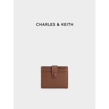 (免運)CHARLES&KEITH24夏新款CK6-50701392簡約搭扣多卡位迷你卡包女
