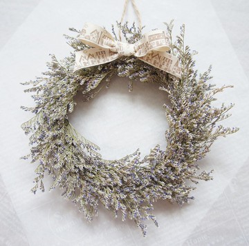 手作悠游南法卡斯比亞乾燥花圈(法式婚禮咖啡廳佈置居家佈置)