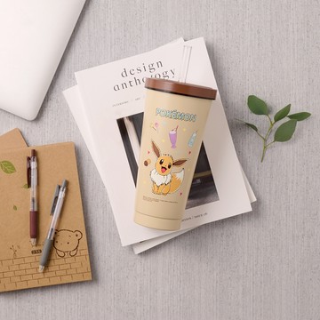 妝點家｜正版授權寶可夢陶瓷不銹鋼吸管杯 - 伊布