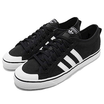 adidas 休閒鞋 Nizza 男鞋 女鞋 黑 白 基本款 板鞋 愛迪達