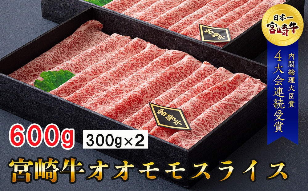 宮崎牛 オオモモスライス 600g （300g×2箱）