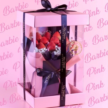 最浪漫的花束💓【My Dear草莓花束】Barbie Pink 芭比粉草莓花束禮盒組（贈送好吃牛奶煉乳）巨蟹座生日禮物