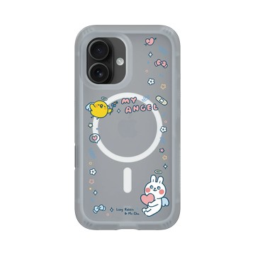 iPhone 16 AirX 流變灰 - 懶散兔與啾先生 Lazy Rabbit and Mr.Chu - My Angel