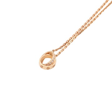 Cartier 卡地亞 Love 項鍊 18K玫瑰金 鑽石 B7013900 【二手名牌BRAND OFF】