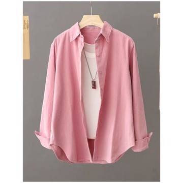 白襯衫女純棉2025年新款秋冬韓版寬松洋氣上衣加絨襯衣開衫厚外套