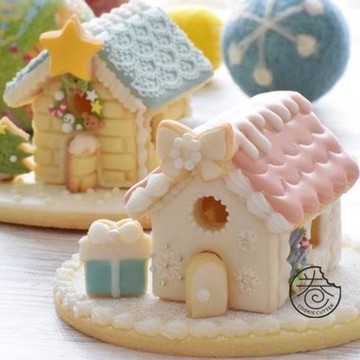 圣誕姜餅屋系列糖霜餅干蛋糕裝飾餅干模具立體切模