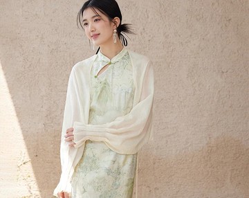 新中式復古中國風 夏天絲薄款百搭防曬 外披/旗袍