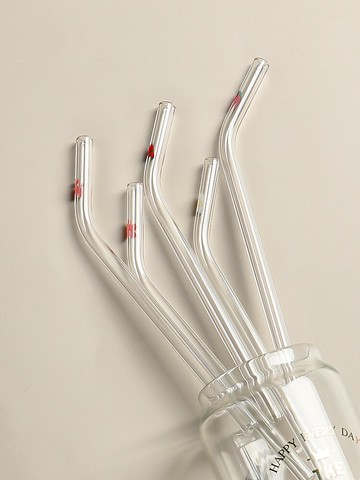 墨色玻璃吸管非一次性耐熱透明環保創意珍珠奶茶可愛水杯彎頭飲管