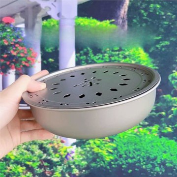 純鈦茶盤戶外露營旅行功夫茶具便攜車載非鈦合金圓形瀝水茶臺套裝