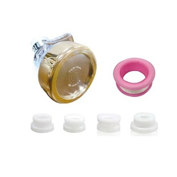 水摩爾三段增壓油切省水噴灑頭金色限量1入(送轉頭止漏帶配件包)