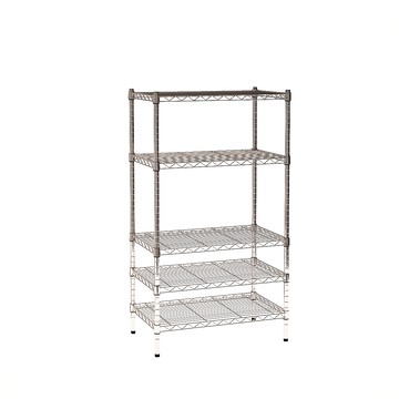 【客尊屋】小資型《粗管徑》45X75X135Hcm 銀衛士五層架