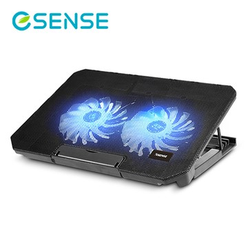 Esense E-C2 冷光雙風扇筆電散熱墊