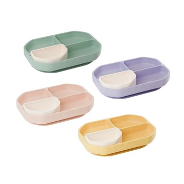 2angels 矽膠加分鑽石吸盤餐盤-多色可選 學習餐盤 矽膠餐盤