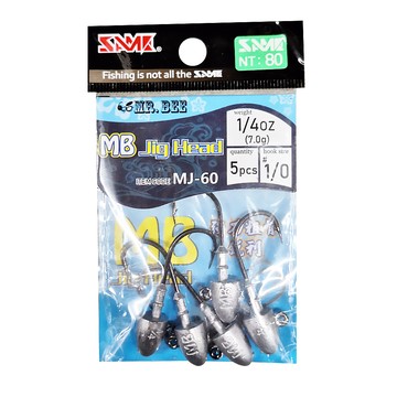MR.BEE 粗骨鉛頭鉤 1/4 MJ-60  #1/0  5支  1包