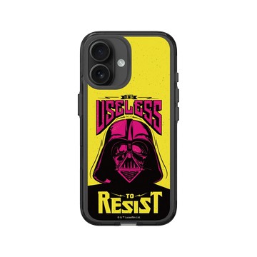 iPhone 16 Clear (相機按鈕) 酷墨灰 - 迪士尼-星際大戰 Star Wars - 黑武士-Useless to Resist