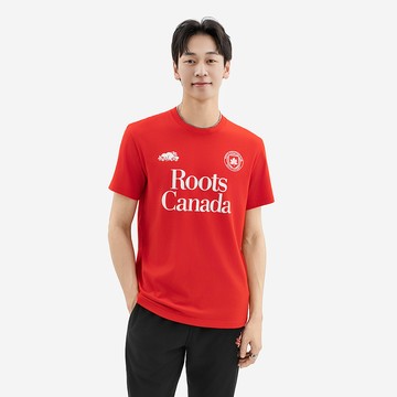 Roots 男裝-NORTHERN ATHLETICS 短袖上衣 (亮紅色)