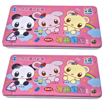 LIBERTY 利百代 可愛家族 12色抗菌色鉛筆 CC-073 粉紅  12色  2個