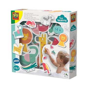 荷蘭SES 野生動物隨手貼洗澡玩具  動物 多色  1盒