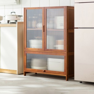 HappyLife 長虹三門三層楠竹櫃 80×32×106cm Y11145