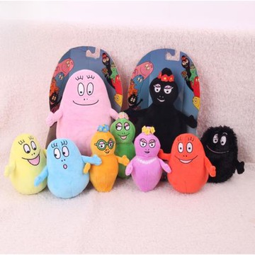 barbapapa巴巴爸爸玩具 毛絨公仔 全套玩偶