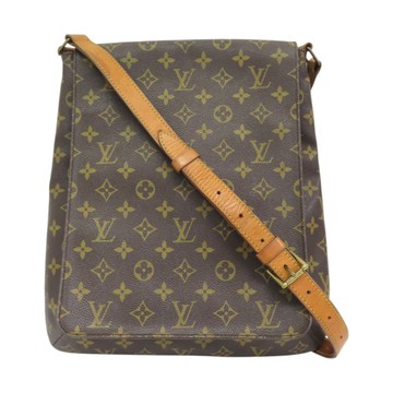 【二手名牌BRAND OFF】LOUIS VUITTON LV 路易威登 棕色 原花 帆布 肩背包 M51256