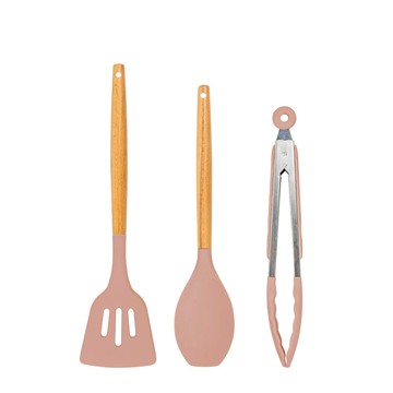 矽膠料理三件組 乾燥玫瑰粉