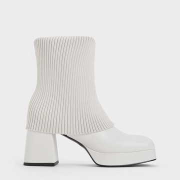 Evie 襪套粗跟靴