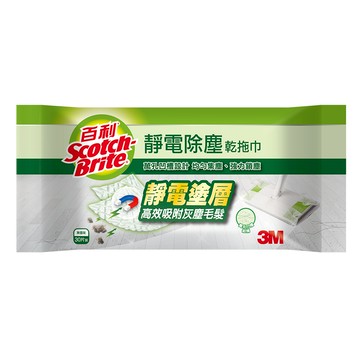 3M百利靜電除塵乾拖巾-30張